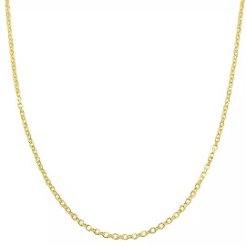Pori Jewelers 14K Yellow Gold 1.8MM Diamond Cut Anchor/Cable Chain Necklace - 14-24 Inches - 20 Inches