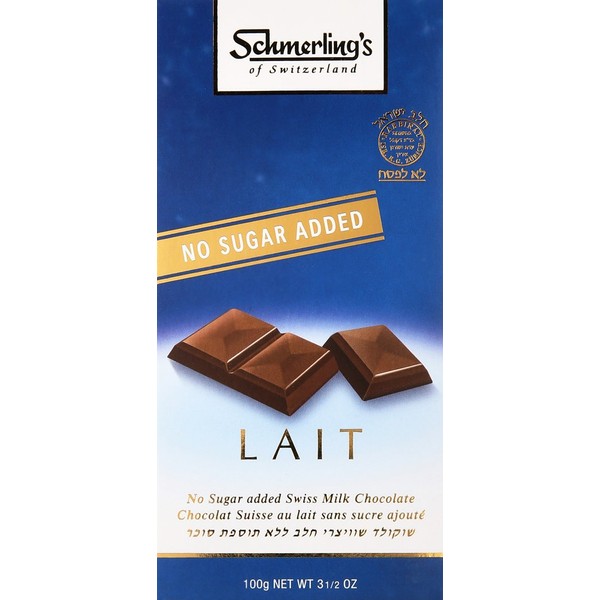 Lait Chocolate Bar, No Sugar Added, 3.5 oz