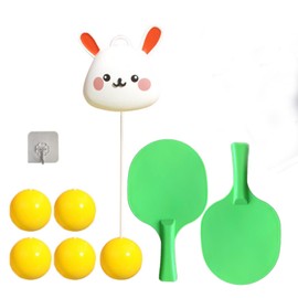 Aihosier Table Tennis Trainer Set, Hanging Ping Pong Game with 5 Balls, Racket and Base