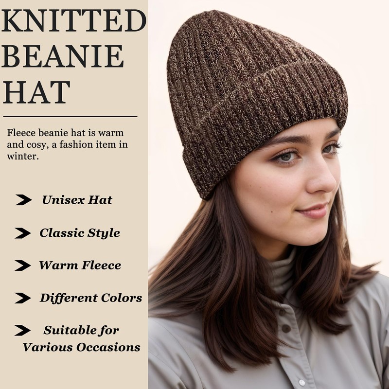 Beurlike Winter Beanie Hats for Men Women Warm Thick Soft