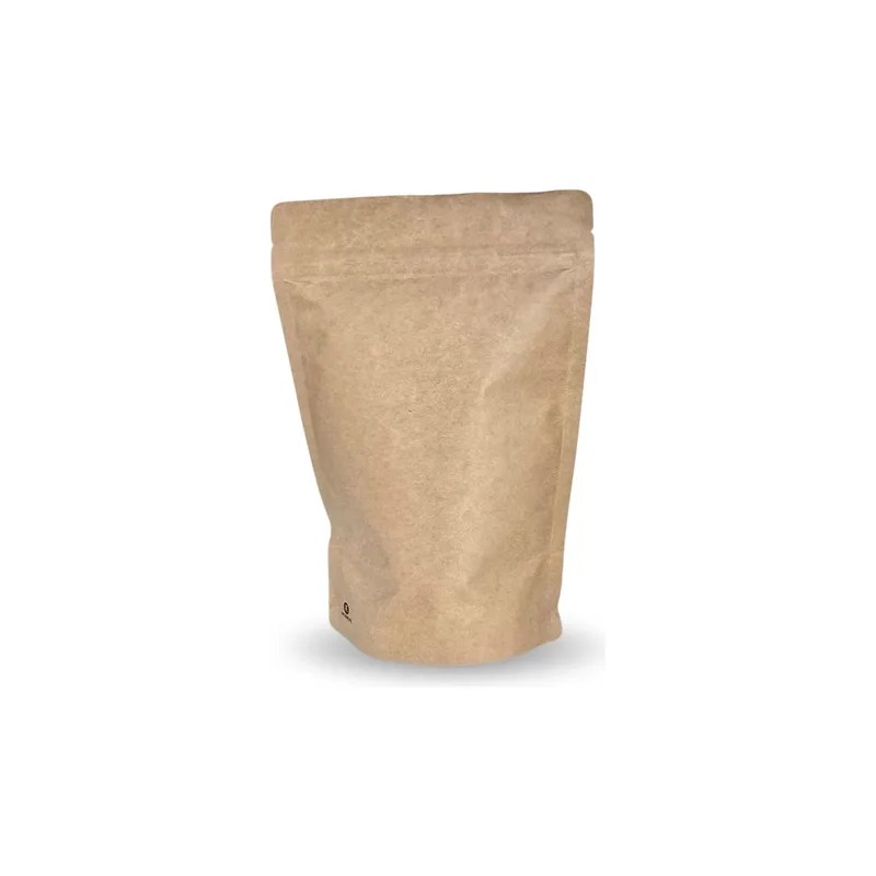 100 Bolsas Kraft Stand Up C/zipper 250g Para Café Y