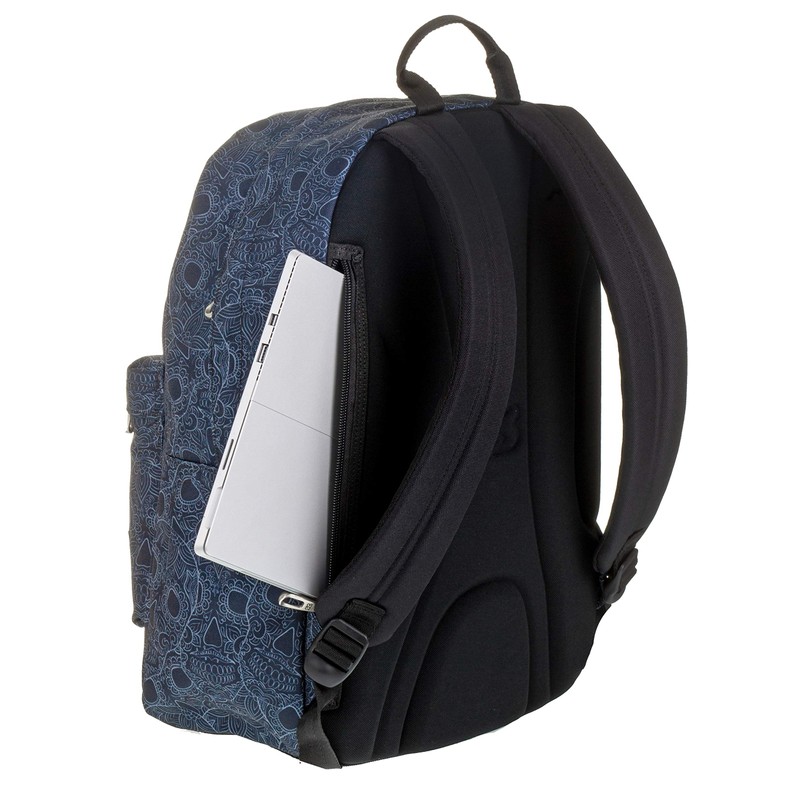 ISCHOOLPACK Seven Dyed Hearts Spacious School Bag for Teenagers, Black