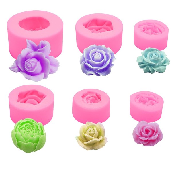 Moldes de Silicona de Flores, Moldes de Fondant de Flores 3D, Moldes de Silicona Rosa, Moldes de Silicona de Flores 3D, Molde de Fondant de Flores en Forma de Rosa
