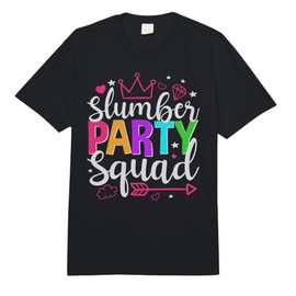 Womens Cute Slumber Party Squad Matching Sleepover Comfort Colors Adult Heavyweight T-Shirt