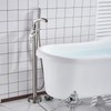 Senlesen Bathroom Single Handle Freestanding Bathtub Faucet Floor Mounted Waterfall