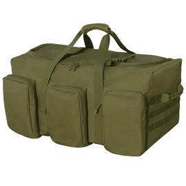 Large Military Travel Duffle Bag Tactical Camping Storage Utility Tote Bag Camping Kitchen Organizer with Deployment Cargo Bag Travel Sports Equipment (Army Green, Large 25.59"x13.78"x13.78")