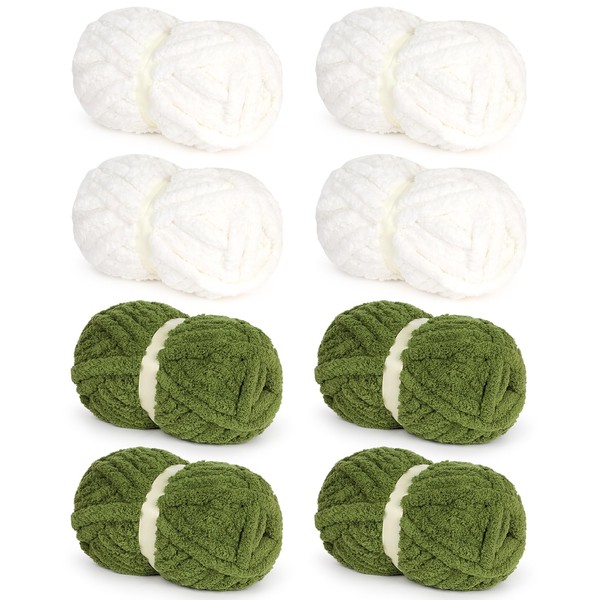 Chunky Yarn for Hand Knitting-Ombre Chunky Chenille Blanket Yarn for
