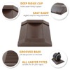 Lifeswonderful - 4X Brown Rubber Castor Cups - Non Slip