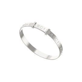 Aeon Jewellery Expanding Baby Bangle - 925 Sterling Silver | Bracelet Decorated with ABC 123 | For a Christening for a Boy or Girl