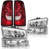 Headlights Tail Lights Assembly Combo Compatible with 2003 2004 2005