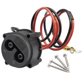 CLUBRALLY 48V MAC DC Charger Plug with 130in DC Cord Kit JR1-H235A-00+JR1-H6181-02-00 Powerwise Receptacle with Wires for Yamaha Electric G19/G22