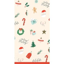 Christmas Guest Towels 30 Count - Merry & Sweet Design - 3-Ply Hand Towels - 2 Packs of 15CT