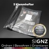 SIGNZ Clamp Binder DIN A4, Pack of 5, Black, for