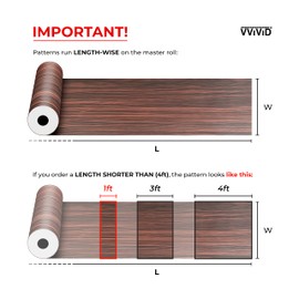 VViViD Black Ash Wood Air-Release Vinyl Adhesive Tape Roll 1/2” x 25ft