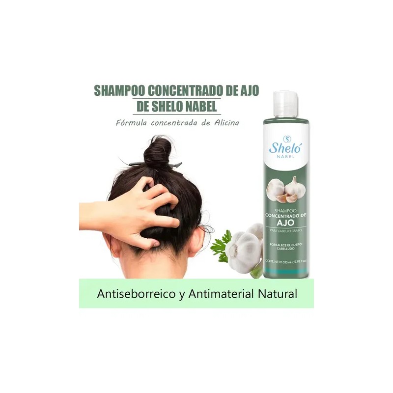 Shampoo Concentrado De Ajo Sheló Nabel 530ml Antiseborreico