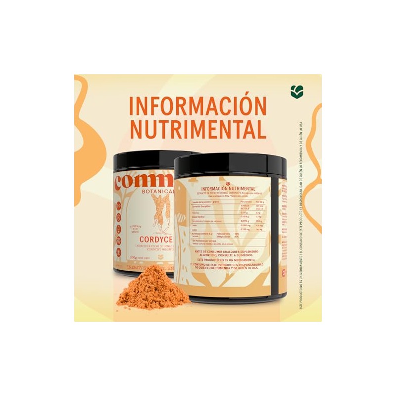 Commons Hongos Adaptógenos - Hongo Cordyceps - Extracto Puro en