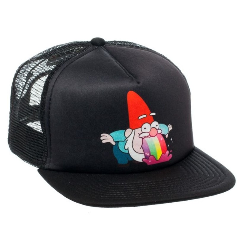 Gravity Falls Gnome Black Trucker Hat