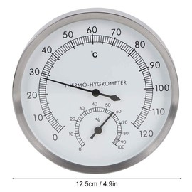 Indoor Outdoor Hygrometer/Thermometer Humidity Gauge Indicator Temperature Humidity Monitor 2-In-1Wood Thermo-Hygrometer Thermometer