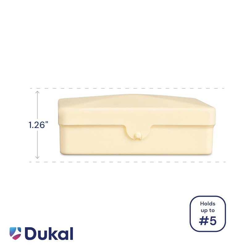 Dukal DawnMist Ivory Plastic Soap Box, Durable & Compact, Pack