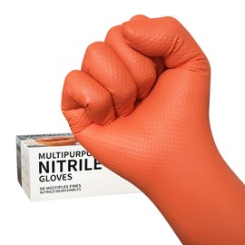 VASTWALL Nitrile Gloves, Thick Disposable Gloves, 100 Pieces, 0.01 inch (8 mil, 0.25 mm), Nitrile Rubber Gloves, Disposable Work Gloves, High Elastic Rubber Gloves, Mechanics Gloves, Mechanics Gloves