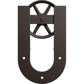 Goldberg Brothers Inc. GB60015R2WBZ Premium Wagon Wheel Horseshoe Roller Hanger w/Bolts for Barn Door Hardware & Accessories, 2 1/4" Doors, Bronze Texture, Bronze Texture