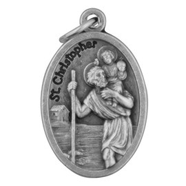 Small Catholic Saint Medal - Bulk Pack of 10 (Saint Christopher)