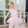 JiAmy Girls' Ballet Clothing Ruffle Sleeves Ballet Dress Kids Ballet