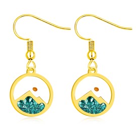JunyiDIY Mountain Mustard Seed Earrings for Women – Hypoallergenic Christian Dangle Drop Earrings, Inspirational Faith Jewelry for Friends, Sisters, Graduations