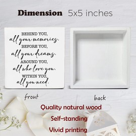 Graduation Quote Decor Positive Gift for Senior Graduation Party Decorations Graduation Wood Sign for Desk Table Shelf 5 x 5 Inches