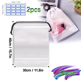 Shoe Bag with Drawstring Shoe Bag, Waterproof Drawstring Bag, Matte translucent, generic