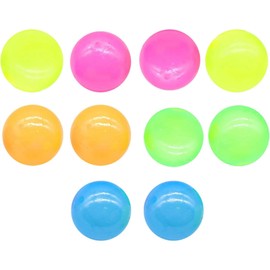 10pcs Glow Balls, 5CM Glow In The Dark Sticky Balls, Sticky Balls, Sticky Balls to Throw At Ceiling, Luminous Stress and Anxiety Relief Sticky Ceiling Balls, Stress Balls for Kids And Adults