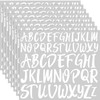 TaoBary 416 Pcs White Letter Stickers, 8 Sheets Cursive Alphabet
