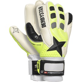 Derbystar Men APS Defender Themis Goalkeeper Gloves - Black/Yellow/White, Size 12