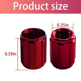 Osilly 12PCS Car Tire Valve Stem Caps, Aluminum Alloy Vehicle Air Caps Protector, Dustproof Leakproof Auto Wheel Tire Valve Stem Covers Accessories, Universal for Motorbike, Trucks, Bike (Red)