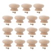 Healifty 15pcs Drawer Knobs and Pulls Wooden Round Shaped Drawer