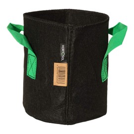 HORTOSOL Plant Bag Black / Green (5 Litres, Diameter 18 x 20 cm)