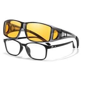 LVIOE Blue Light Blocking Over Glasses for Computer Gaming Phone TV Eyeglasses Anti Eyestrain Improve Sleep Quality LB0311M