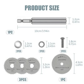 Inside Pipe Cutter for PVC Pipe, 1/4" Hex Shank PVC Plumbing Inside Cutter Internal Plastic Pipe Cutter Set (32mm Saw Blades*3, 44mm Saw Blades*1）Inside Tube Plumbing Pipe Cutter Tool