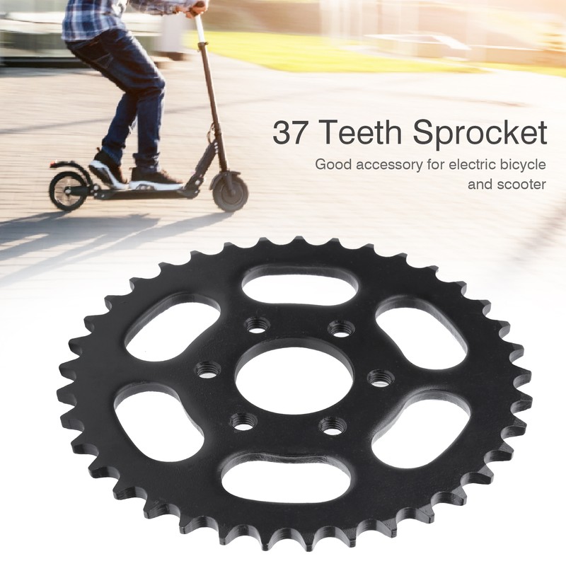 428 37 Teeth 6Pcs Holes Steel Rear Sprocket Electric Bicycle
