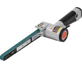 1/2" x 18" Air Belt Sander - Mini All Angle Handheld Sander with 3 Belts (36/40/60#) Industrial Pneumatic Tool