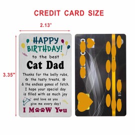 Richesele Happy Birthday Card from Cats to Dad - Birthday Card for Cat Dad - Dad Birthday Christmas Cards Gifts from Cat