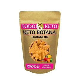 Totopos Keto Botana de Almendra 20 Piezas Horneados (Habanero)
