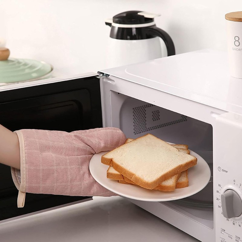 Oven Mitts and Pot Holders Sets 4 pcs, Pink Oven