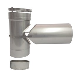 Rockford Chimney Supply Stainless Steel Chimney Tee Connector RockFlex, 5.5 Inch