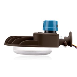 RuggedGrade Vontair Series 60W LED Barn Light | Color Selectable 30K/40K/50K | Dusk to Dawn with Photocell | Perfect Lights for Barns, Yards, Streets, Parking Lots - Brown