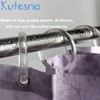 Kutesna 24 PCS Clear Plastic Shower Curtain Rings, Easy Snap