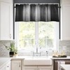 Emvency 2 Pack Dark Grey Valances Window Treatments, Gray Striped
