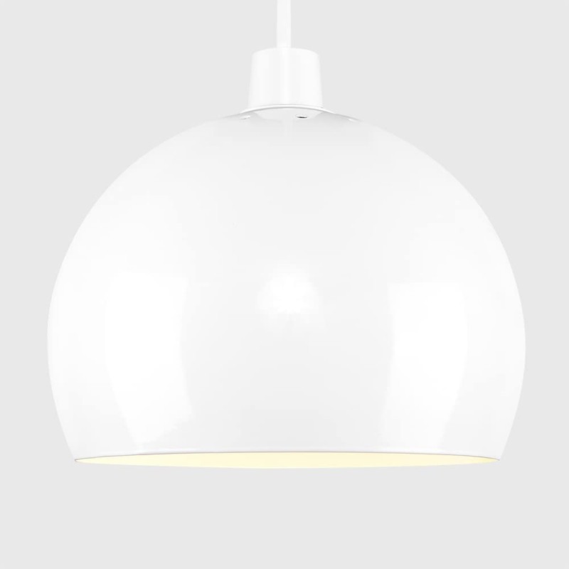 MiniSun - Modern Mini Retro Gloss White Metal Arco Style