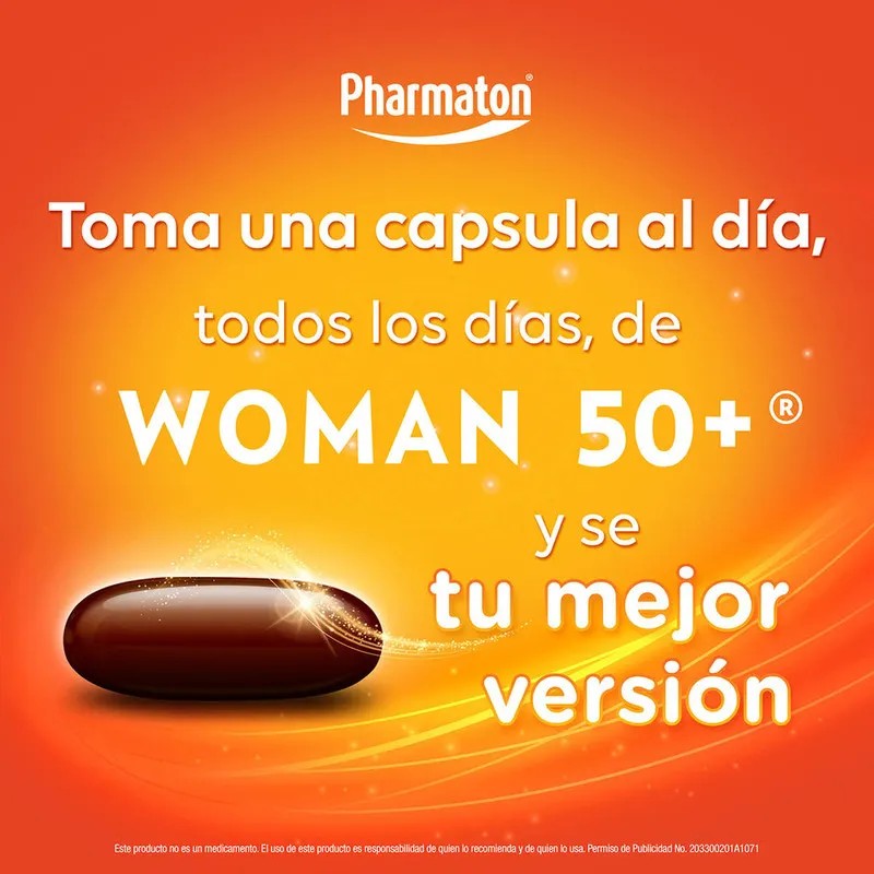 Pharmaton Woman 50 Suplemento Alimenticio para Mujer 30 Cpsulas de
