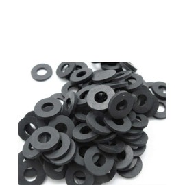 Black Rubber Washer 1/2" OD x 1/4" ID x 1/16" Thickness - EPDM Rubber Washers Flat Rubber Washers Round Rubber Washers